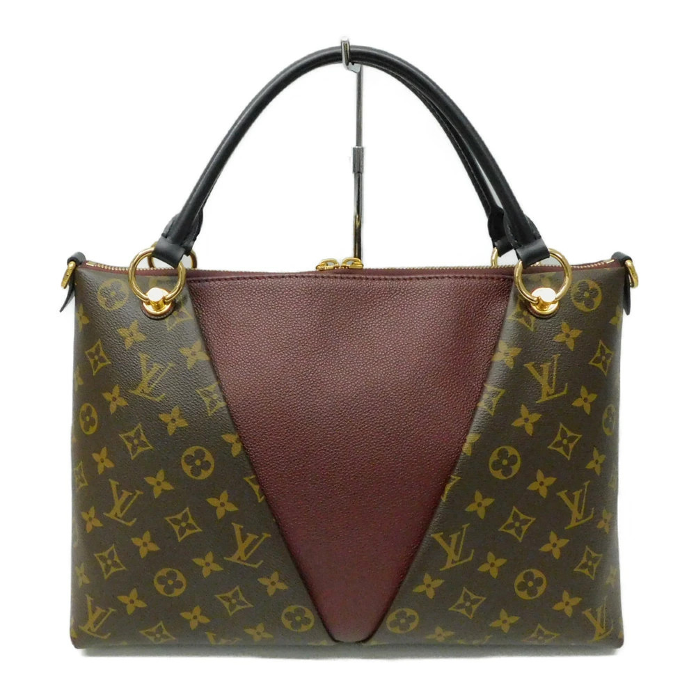 Louis Vuitton Monogram Handbag Tote V Bordeaux Purple